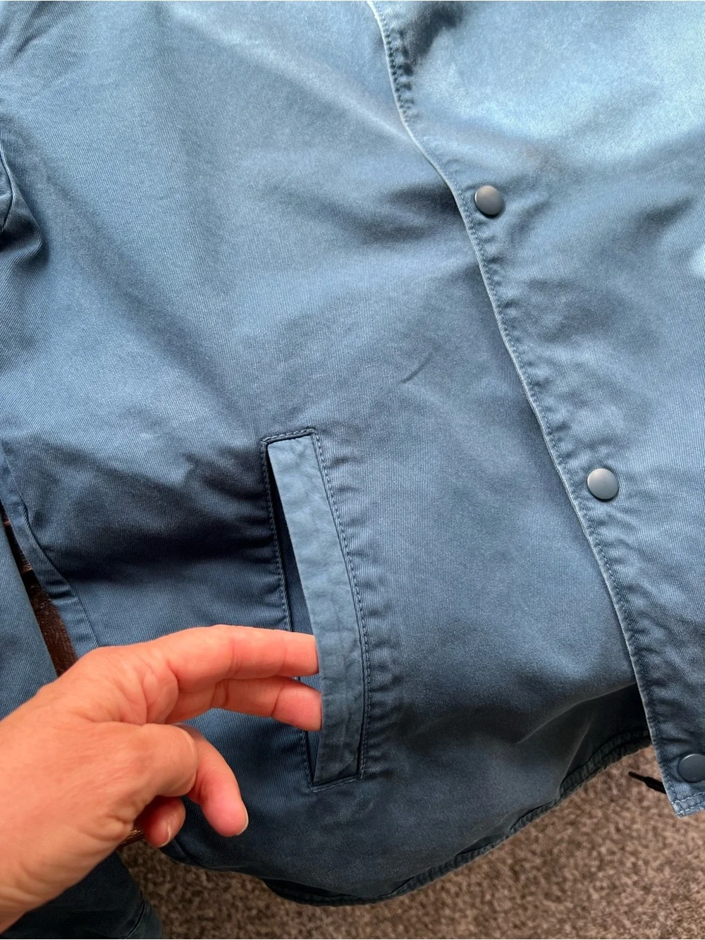 Outerknown RHC Ron Herman Coach Jacket  100% Organic Cotton Canvas Windbreaker L
